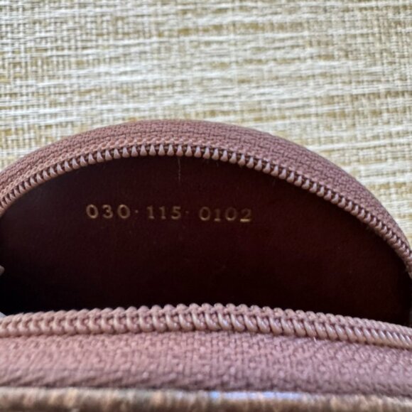 Gucci GG Round Coin purse in Brown Leather - Picture 3 of 7